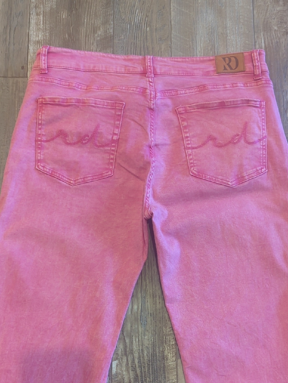RANCH DRESS'N Fallon Taylor Signature "Retro Pink" washed trouser jeans XL Tall - Picture 8 of 14
